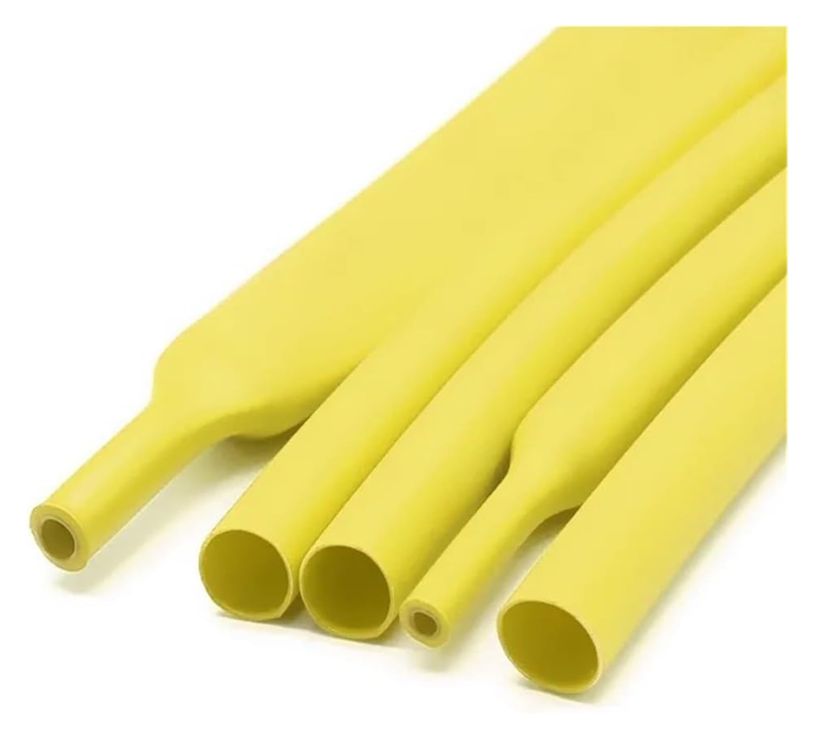 Rurki termokurczliwe, Klej termokurczliwy Poliolefina Opaska kablowa o proporcjach 3:1 Wielokolorowa 2,4-25,4 mm 10M(Yellow,25.4mm)