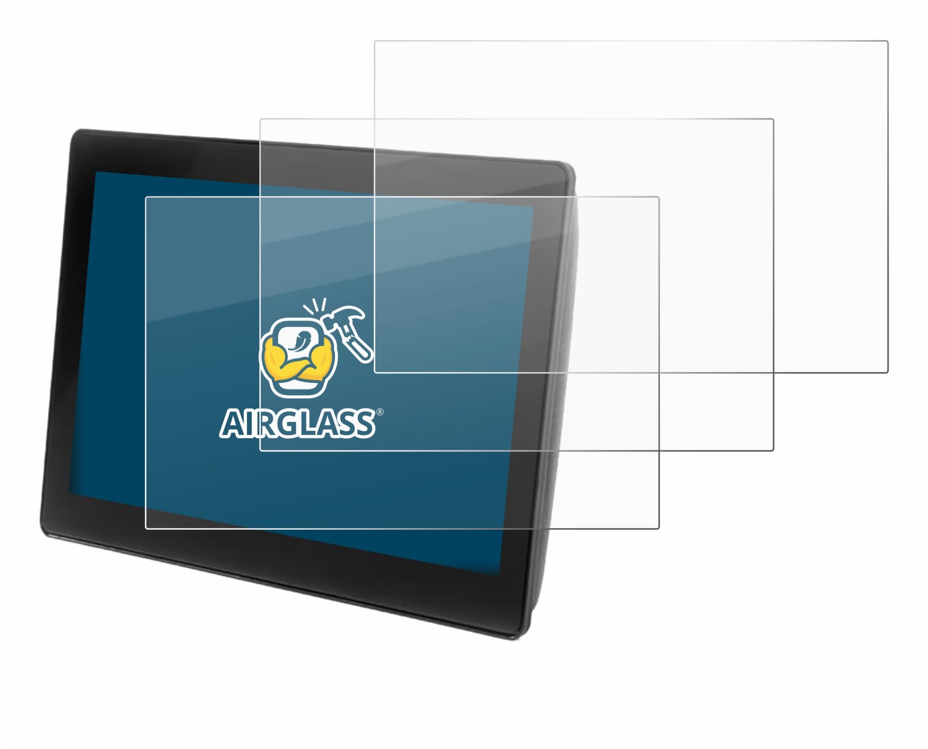 BROTECT 3 Stück Schutzglas für John Deere G5 Plus Universal 12.8" Schutzfolie Panzer Folie Glas[Extrem Kratzfest, Anti-Fingerprint, Ultra-]