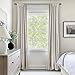 INOVADAY 100% Blackout Curtains for Bedroom, Black Out Curtains 84 Inch Long, Clip Rings Linen Blackout Drapes, Thermal Insulated Room Darkening for Living Room, 2 Panels - Beige,W50xL84