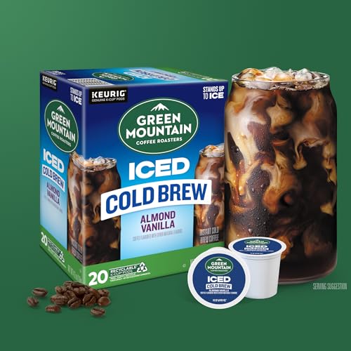 Green Mountain Coffee Roasters Almond Vanilla Iced Cold Brew Coffee, Single Serve Keurig K-Cup Pods, 20-Count Box - image 8