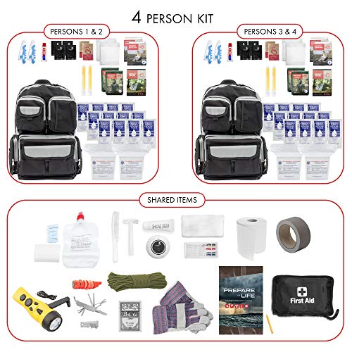 Emergency Zone Urban Survival Bug Out Bag - 4 Person | Bugout Backpack Survival Kit w/Emergency Food Supply, Survival Gear and Supplies for Disasters - Image 3