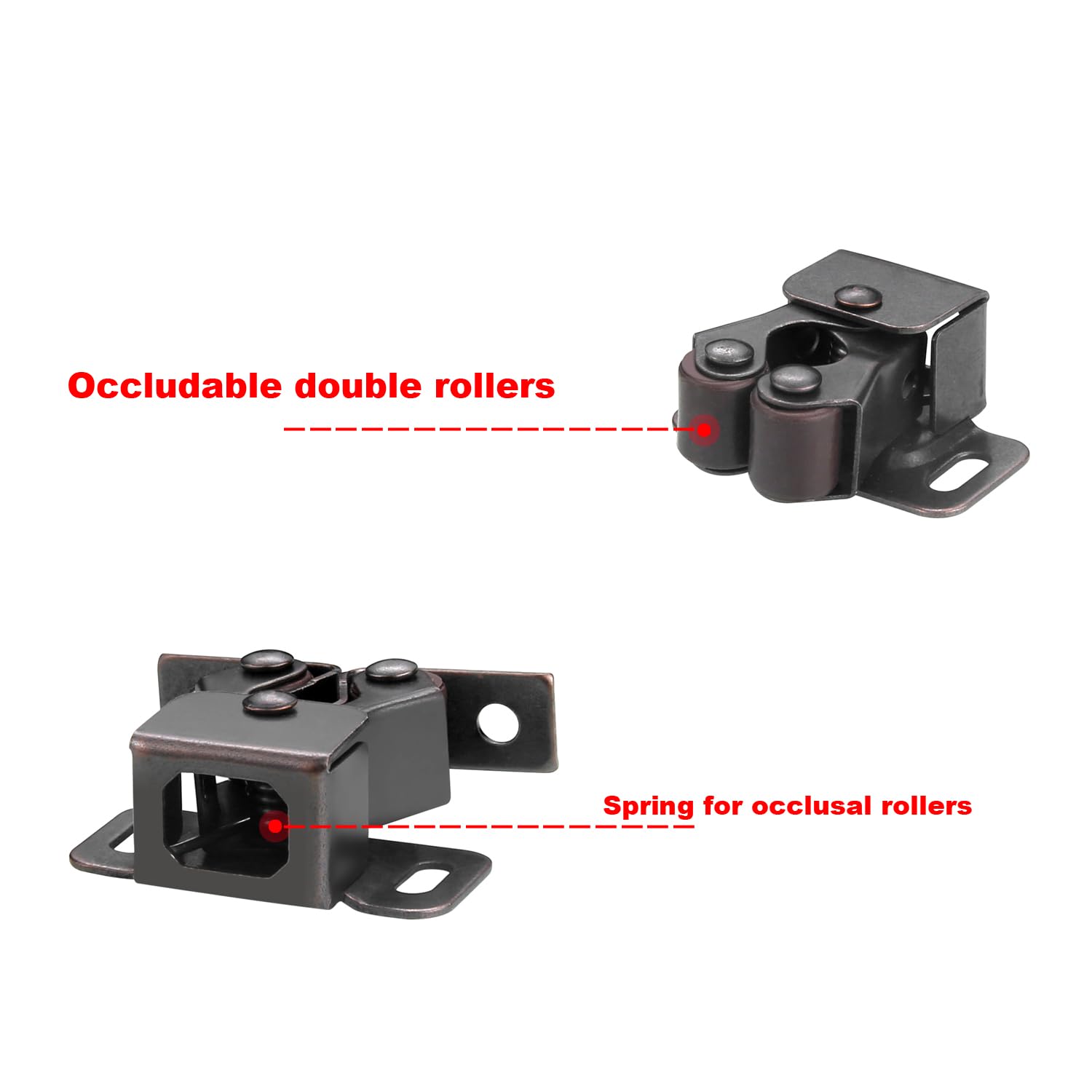 Pack De 2 Cerraduras De Media Luna Para Puertas De Armario - Para Grosor De 1.4 A 1.6 Cm, Plateado
