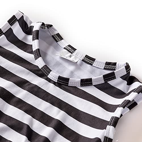 Toddler Girls Farm Cow Egg Animal Printed Dress Sleeveless Ruffle Bottom Summer Dresses 1-7Y2