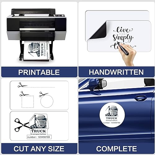 image for DIYMAG 2Pcs Blank Car Magnets,24x17 Inch Car Door Magnets Signs Rounde