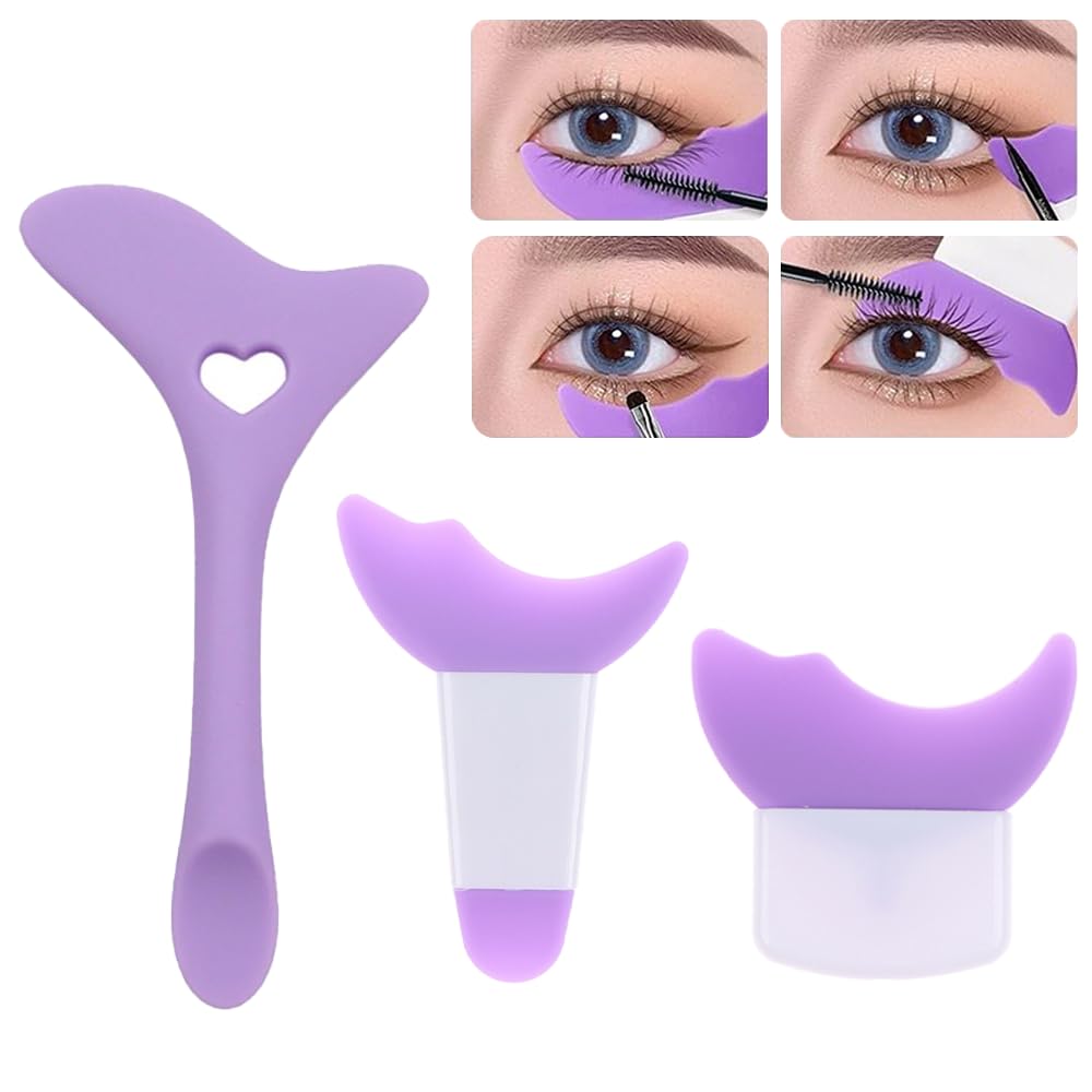 Wing Eyeliner Stencils Silicone Eyeliner Aid Reusable Mascara Shield Guard Eyeliner Eyelash Lipstick Eyeshadow Applicators Guide Eyeliner helper Multifunctional Makeup Tool