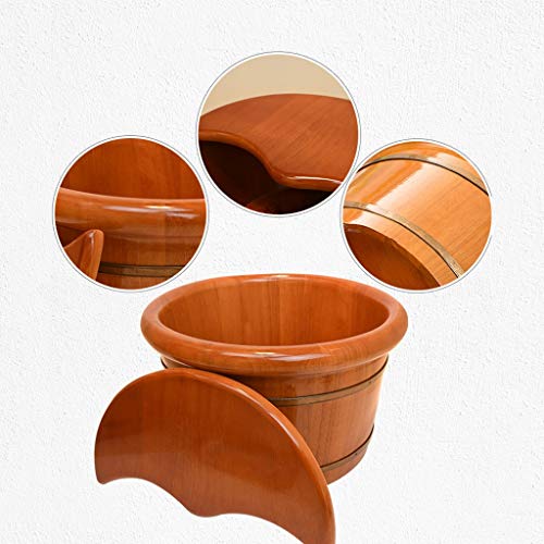Baño de pies de madera de roble para pedicura miniatura 3