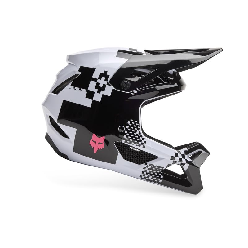Casque Fox Junior Rampage Digi Img pour VTT DH et BMX Noir et Blanc Taille S