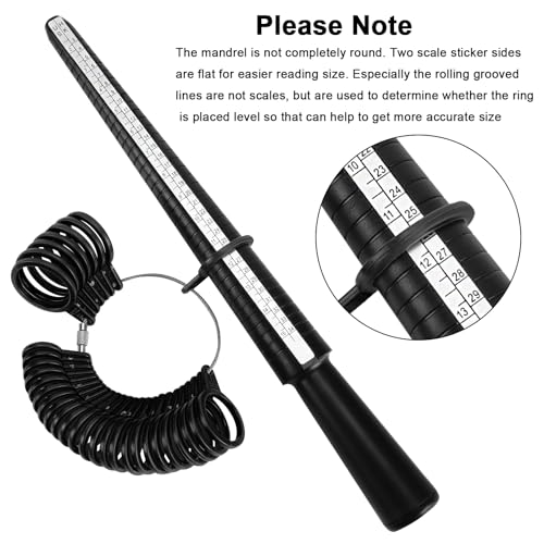 Accmor AC4419-4 Ring Size Measuring Tool Includes Plastic Ring Sizer Mandrel Stick thumb #2