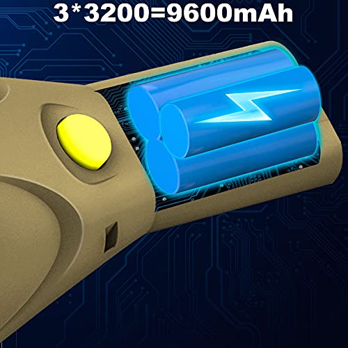 Bigsun Rechargeable Flashlights High Lumens 6000 Spotlight Led Flashlight Strong Waterproof Handheld Flash Light , For Home Safety, Camping, Boat, Hunting,Hiking,Emergencieses(382-Khaki) #TOP5