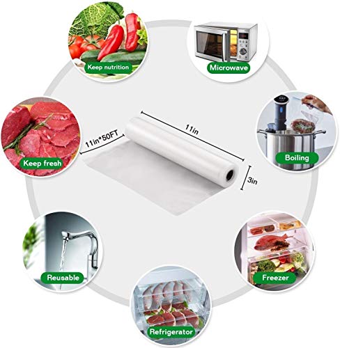 image for Y1H YourNo1Home 2 Pack 6m x 28cm YourNo1Home Vacuum Sealer Rolls, Use 