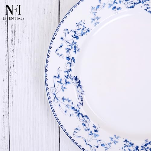 Image of NFI essentials 10.5 Inch Premium Ceramic Dinner Plate, Serving Plate for Main Course, Pasta, Rice, Salad & Meals, Dishwasher Safe Kitchen Dinner Plate.