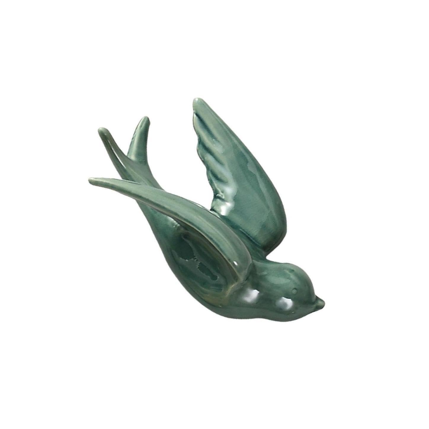 Pixzcsa Girls Ceramic Birds Wall Hanging Decor Exquisite Sculpture For Indoor And Outdoor Display Ornaments For Home 3D Ceramic Birds