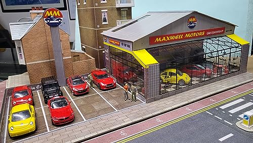 The CityBuilder CAR Showroom Cardboard Model Making Kit - O Scale Model Railroad Building - Image 5