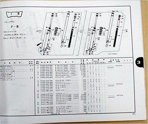 Amazon.co.jp: パーツリスト NSR250R / NSR250R SP (MC16/MC18：'86