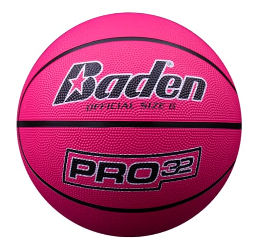 Baden | Pro32 | Durable Indoor/Outdoor Rubber Basketball (Pink 28.5)