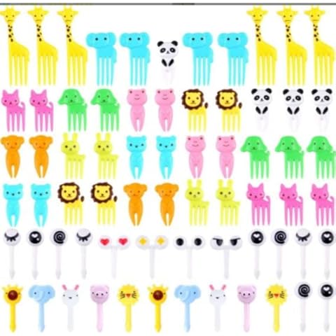 68 Piezas Mini Tenedores Infantiles Fruta YUUSIKCO Cover