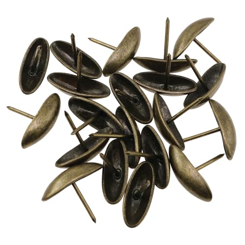 20PCS Clavos Ovalados Cabeza Aceituna Estilo Antiguo para Decoración de Puertas, Securización de Tableros de Corcho, Proyectos DIY y Accesorios de Sofá y Camas miniatura 4