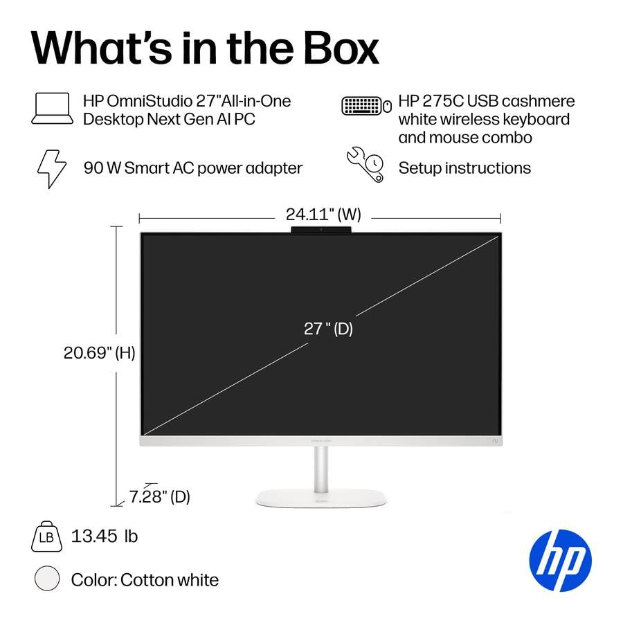 Image of HP OmniStudio 27 All-in-One Desktop Computer Ultra 7 16GB DDR5 1TB SSD
