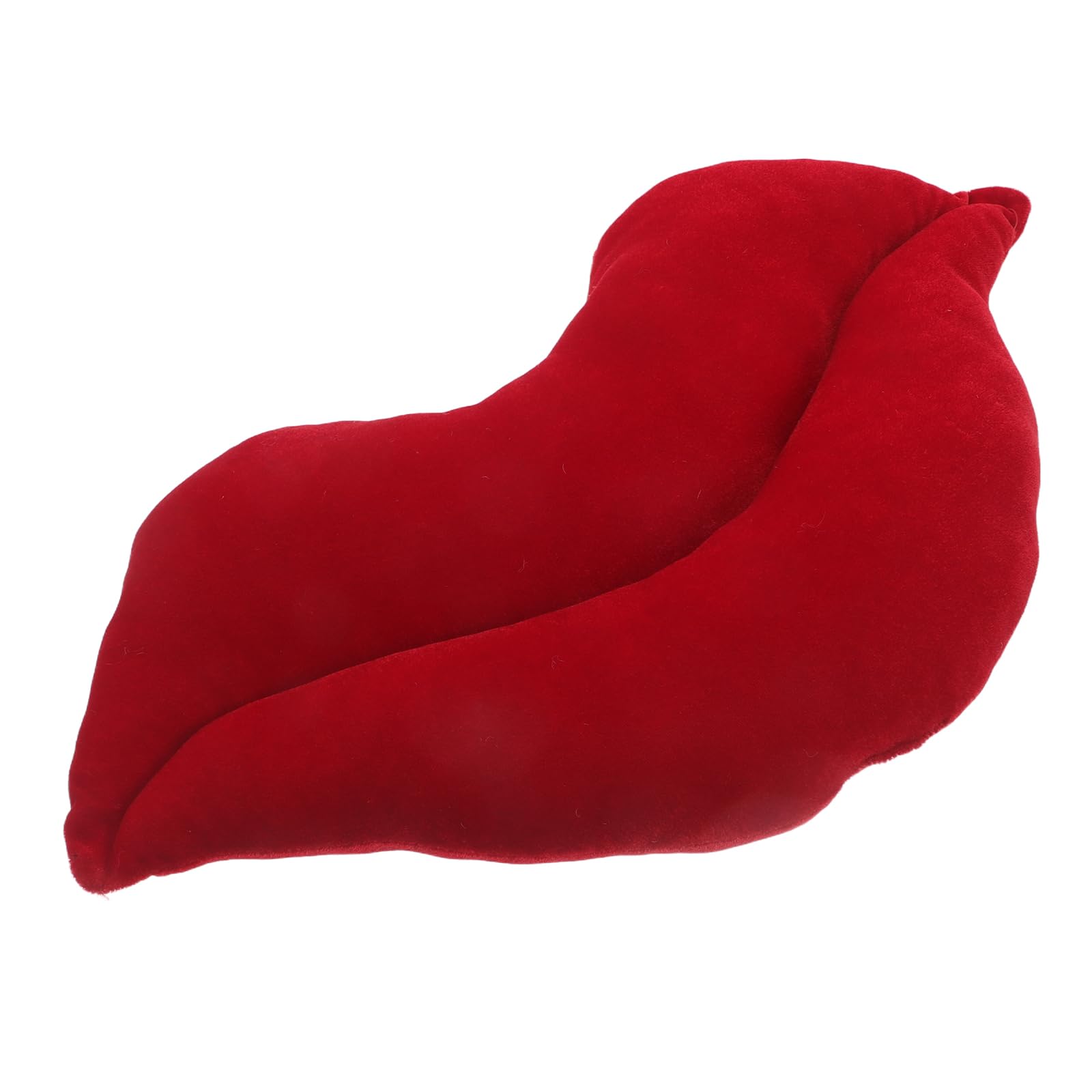 Valentines Day Red Lip Throw Pillow 40cm Plush Cushion Soft Decorative Lips-shaped Accent for Sofa Living Room Party Table Decoration