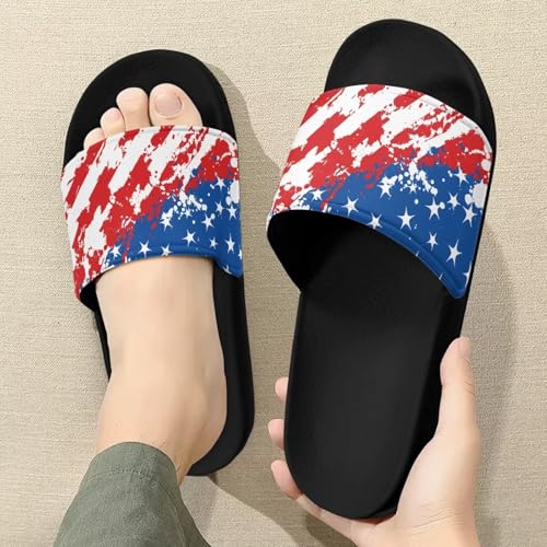Image of Footwear for Mens Open Toe Athletic Sandals Anti-Slip Sole Slide Sandals Pillow House Flat Shoes Comfortable Slip On Slippers for Indoor & Outdoor