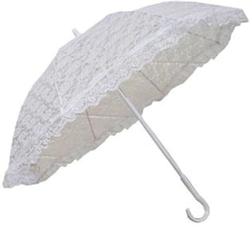 Darice Victoria Lynn - Sombrilla grande de encaje blanco de 32 pulgadas para novia, para manualidades