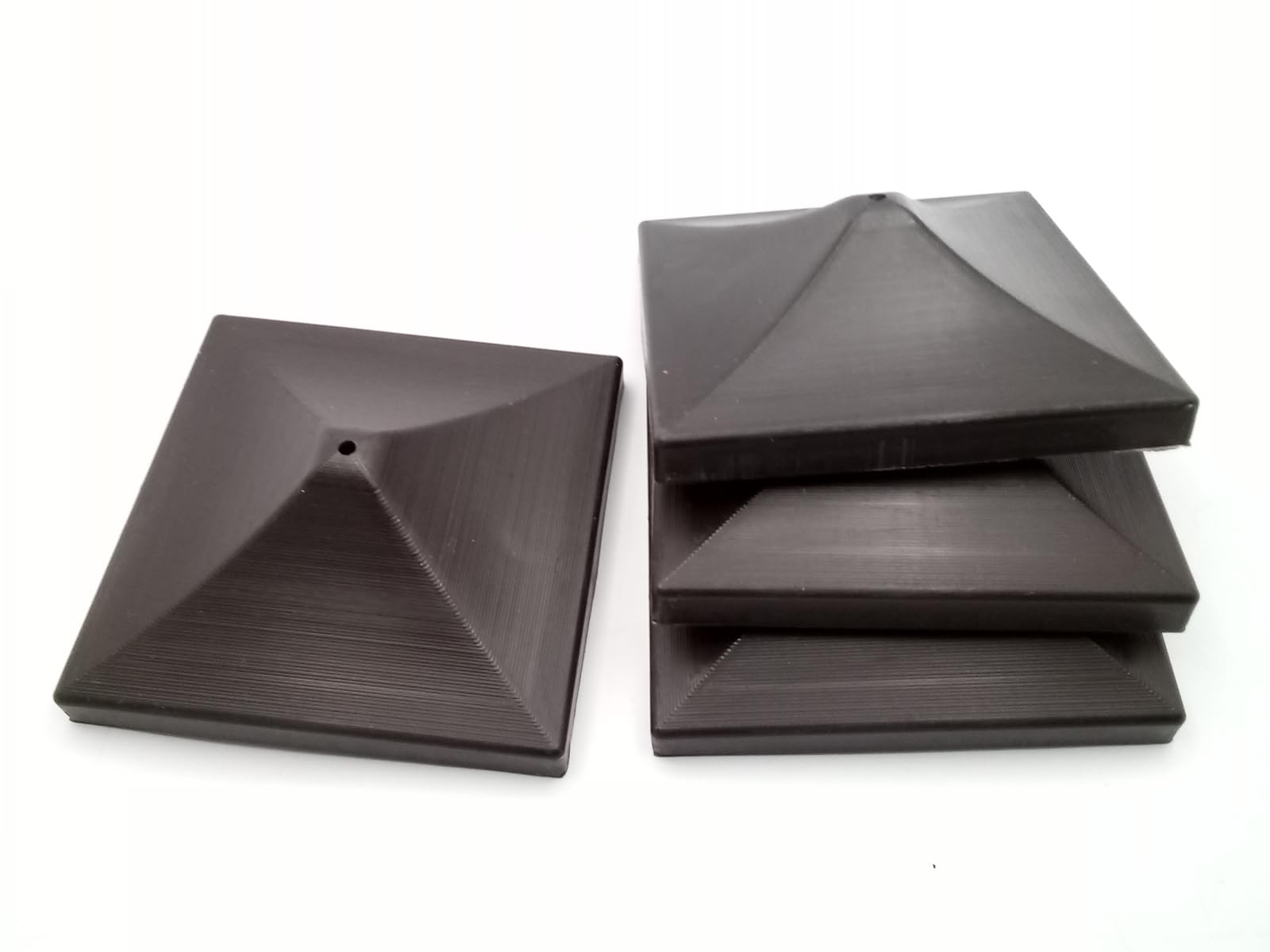 Fence Post Protection Caps for Wooden Posts 75mm x 75mm (3 X 3) Brown Plastic Covers - Pack of 8