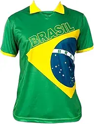 Camisa Polo Brasil Oficial Unissex – Ideal para Torcer na Copa do Mundo e Jogos de Futebol – Leve, Confortável e Perfeita para Treino e Uso Casual (Tamanho P)