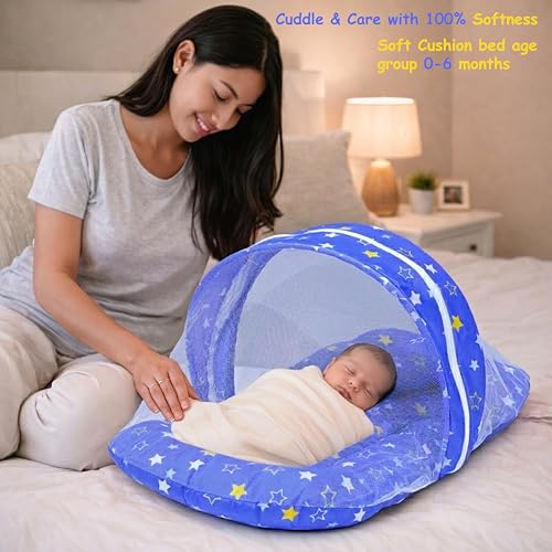 Image of Infantbond 56 in 1 Baby Products All New Born Combo | Gift Set | Baby Essentials | Hospital Kit | Baby Clothes | Maternity Essentials | Infant Essentials | Baby Shower | Complete Daily Items Combo(0-6 Months) (Star) (Blue Bedding Set for Baby Boy)(Assorted for remanining)