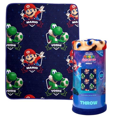 Jay Franco for The Super Mario Galaxy Movie Throw Blanket 46x60 Inch Plush Fleece