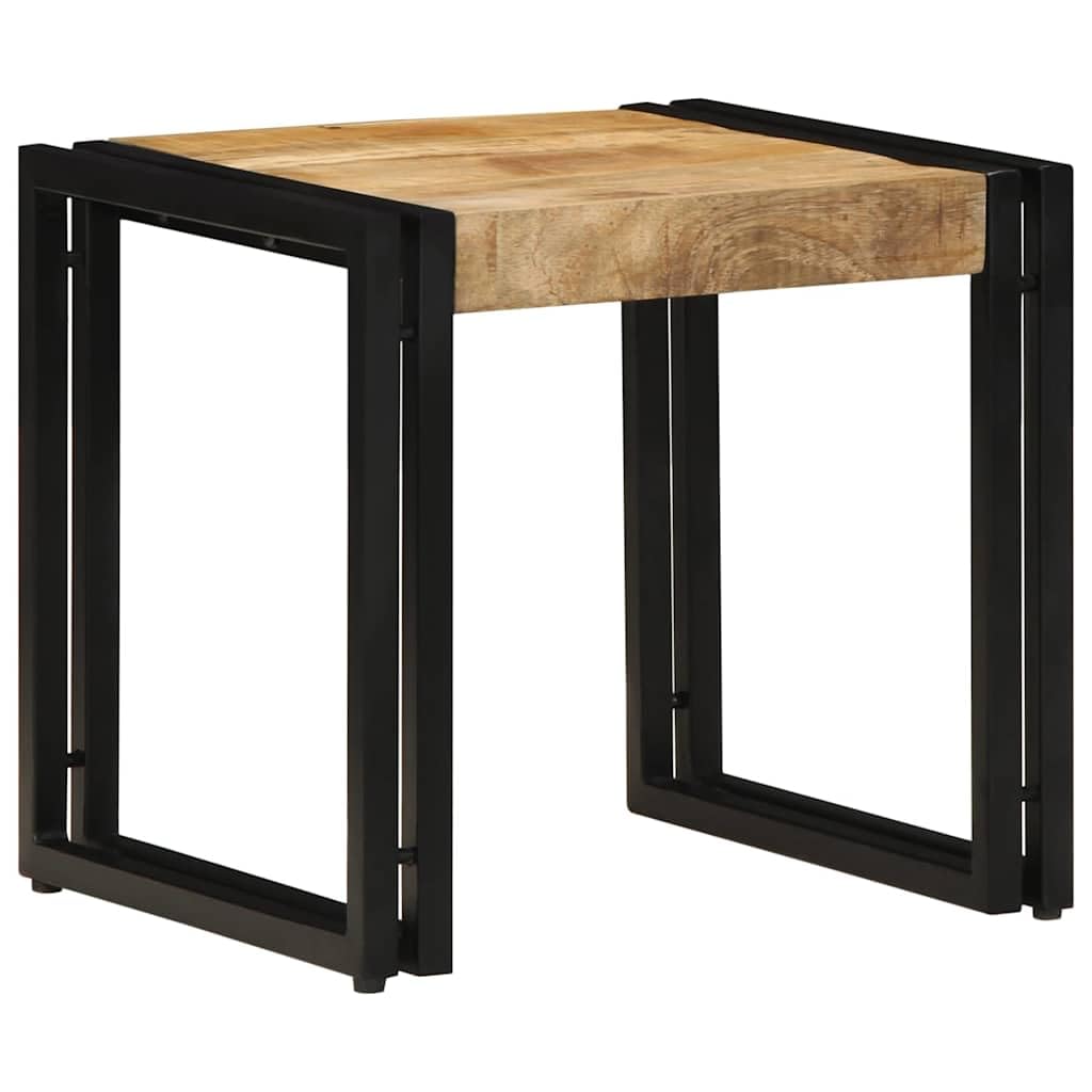 Couchtisch 40 x 40 x 38 cm, Kleiner Couchtisch mit Ablagefach, Beistelltisch Wohnzimmer braun – Moderner Stahlrahmen, praktisches Staufach für Zeitschriften und Fernbedienungen