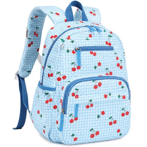 Similove Corduroy Toddler Backpack for Kids 2-5 Kids backpack for Boys Girls - 13inch Girls Backpack Kids Bookbag for School Preschool Kindergarten Daycare Daypack(Blue Cherry)