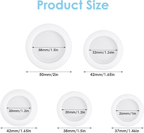 Miniatura 2 de Grevosea 20 piezas de enchufe de alcancía enchufe de caja de ahorro cubierta de tapón de alcancía blanca caja de ahorro de goma para caja de ahorro