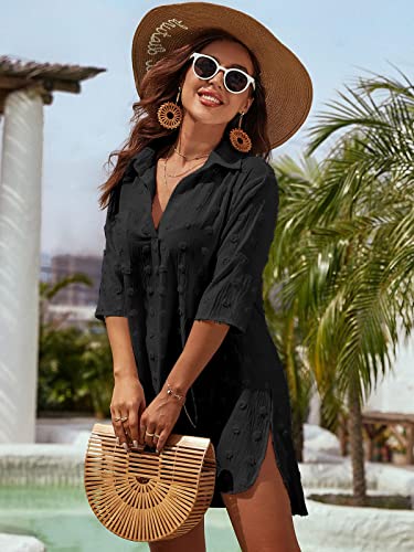 Strandkleid Blooming Jelly Damen Sommer Weiß Chiffon V-Ausschnitt