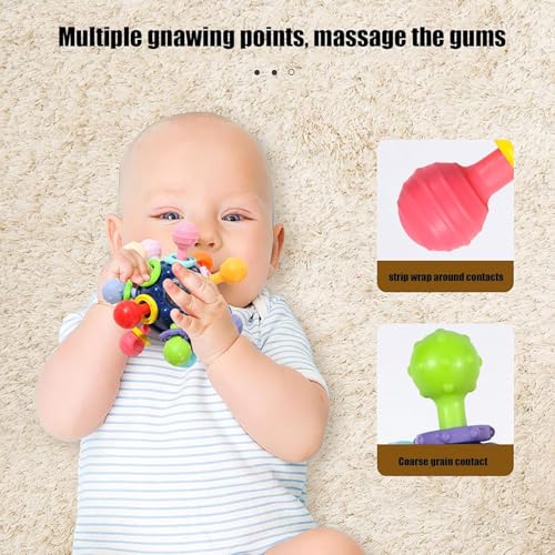 Image of Baby Montessori Sensory Toys for 0-6 6-12 Months, Baby Teether Teething Toys for Babies 0 3 6 9 12 18 Months, Newborn Infant Learning Developmental Toys Gifts for 1 2 Year Old Boys Girls