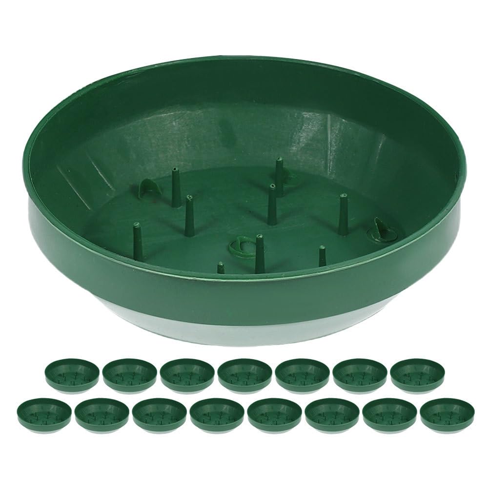 BESPORTBLE 16Pcs Floral Foam Trays for Flower Arrangements 5.71X5.71X1.57In Plastic Flower Mud Trays for Wedding Party Centerpiece Gardening Supplies