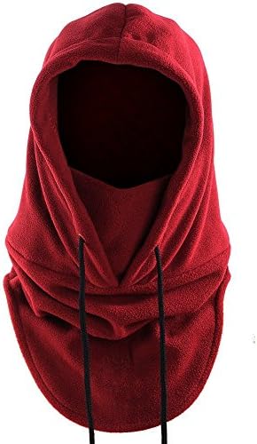 JollyGift Windproof Hat Tactical Heavyweight Balaclava Outdoor Sports Mask Unisex (Wine Red)