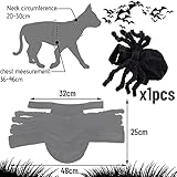 ZoneYan Katzen Klamotten Halloween: Fledermaus Flügel Kostüm für Katzen und Hunde