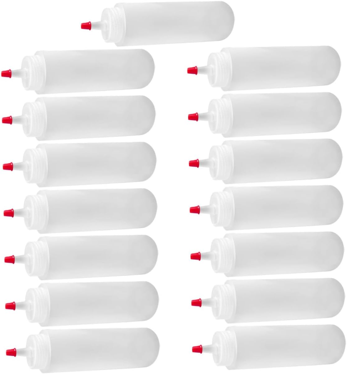 15pcs 2oz Plastic Ketchup Dispenser Bottles with Lid Design, Mini Condiment Squeeze Bottles for Bbq Sauce and Salad Dressing, Kitchen Sauce Containers for Home and Picnic Use