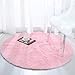 Softlife Fluffy Area Rugs for Bedroom 4' x 4' Round Shaggy Rug for Girls Kids Living Room Nursery Home Decor Floor Carpet, Pink