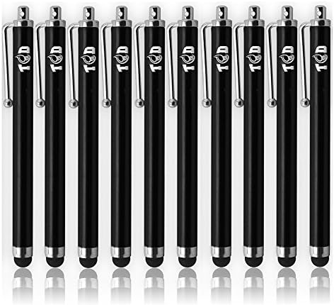 TCD 10 Pack Black High Precision Universal Capacitive Touch Screens Devices, Stylus Pens for Touch Screens Devices, Compatible with iPhone, iPad, Tablet, Touchscreen Laptop