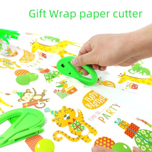 Wrapping Paper Cutter – 2 Pack Sliding Gift Wrap Cutters with 10 Replacement Blades for Holiday & Gift Wrapping - Image 7