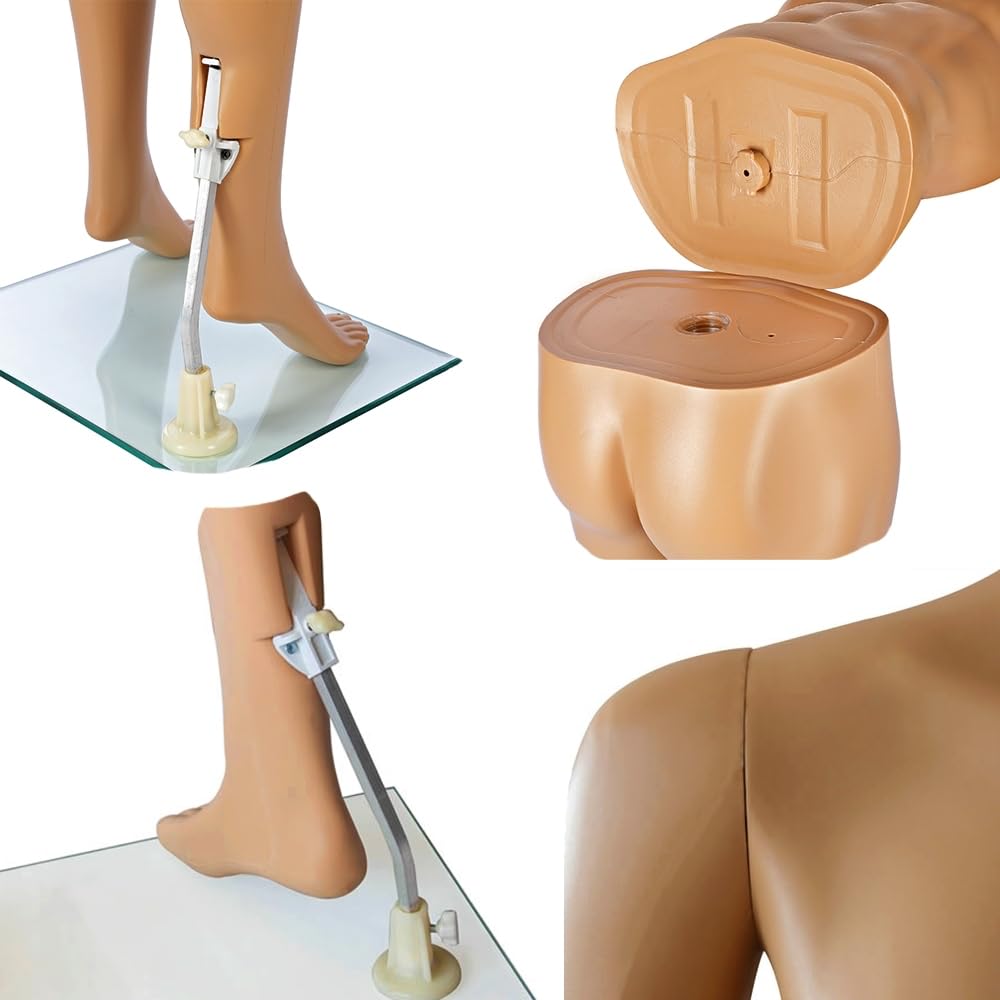 Melko 185CM Schaufensterpuppe Männlich Schneiderpuppe Herr beweglich Schaufensterfigur Mannequin Manichino Puppe Standplatte