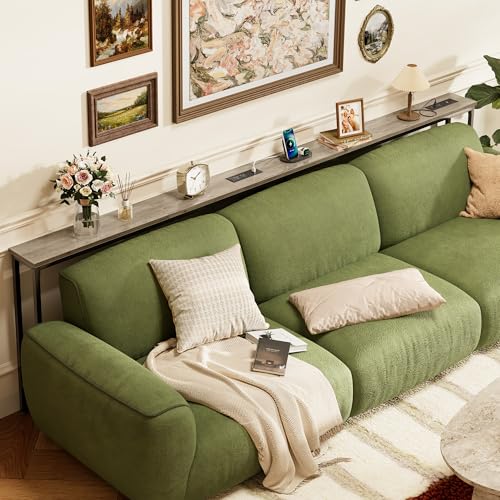 SUPERJARE 102.4 inch Narrow Behind Couch Table with Charging Stations by SUPERJARE - Used condition - Image 7