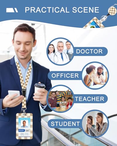 Ceckooty IDBADAGE01 Id Badge Holder With Lanyard And Retractable Clip thumb #6