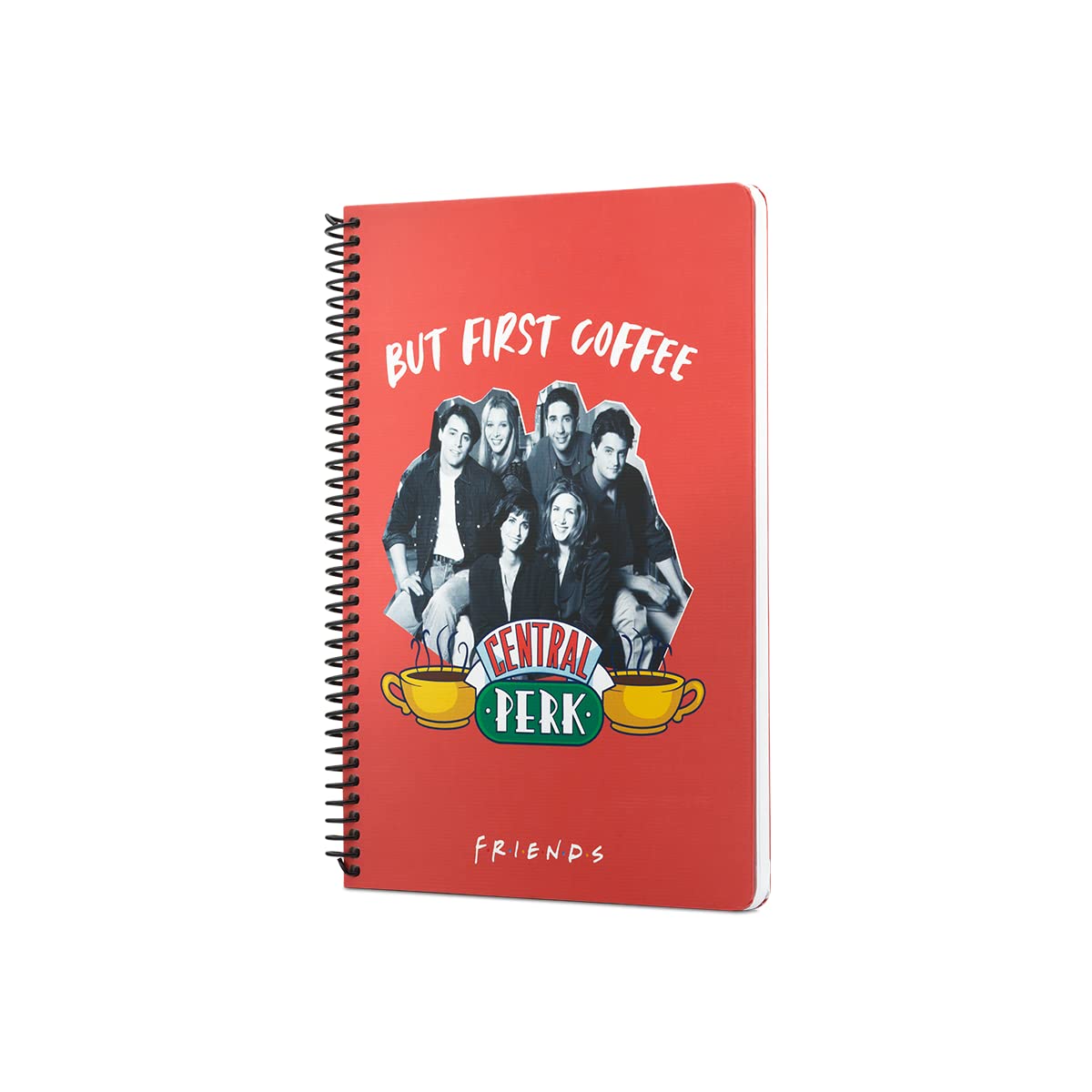 Mabbels Friends Central Perk But First Coffee Spiral Notebook