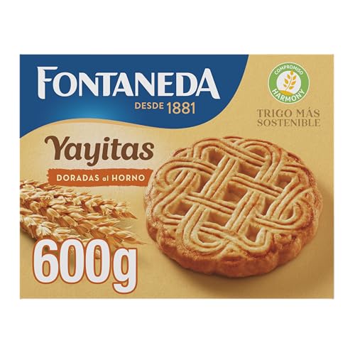 Fontaneda Yayitas Galletas Doradas al Horno con 72% de Cereales 600 g