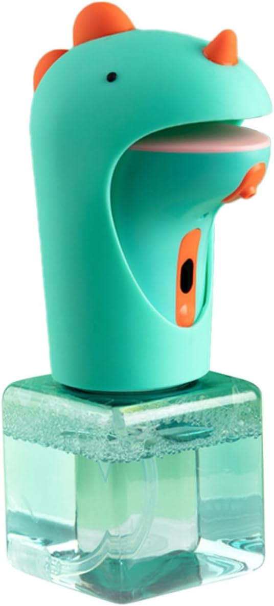 Automatic Dinosaur Soap Dispenser Cartoon Design Sensory Activation for Easy Hand Soap Dispensing Bathroom and Kitchen Refillable and Portable