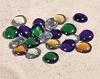 Ameisenkeks® Dekorative Glassteine – 120 Stück Bunte Glasnuggets, flach & glänzend – Perfekt für Vasen, Aquarien, Tischdeko & Bastelprojekte – Hochwertige Deko-Steine in Grün, Blau, Gold & Klar