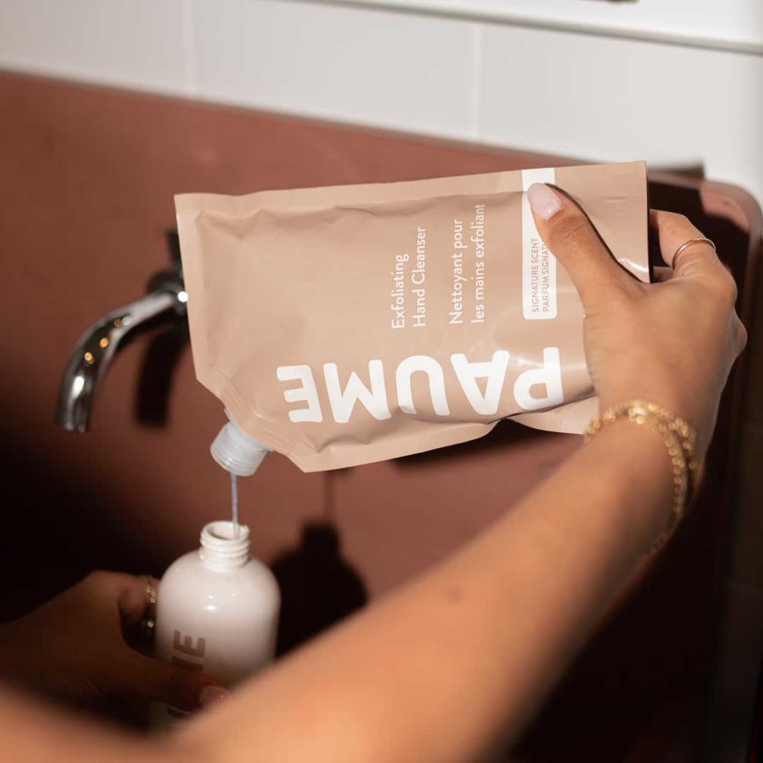 PAUME Exfoliating Hand Cleanser, Silicon Free, Paraben Free, Vegan, Exfoliating Soap with Essential Oils, Hydrating Hand Soap for Gentle Cleanse (17 Fl Oz)