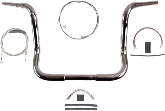 Hill Country Customs 1 1/4 Chrome 14 Ape Hanger Handlebar KIT 2008-2013 Harley Electra Glide Street Glide wABS BC-HC-BB14C-ESG08-ABS